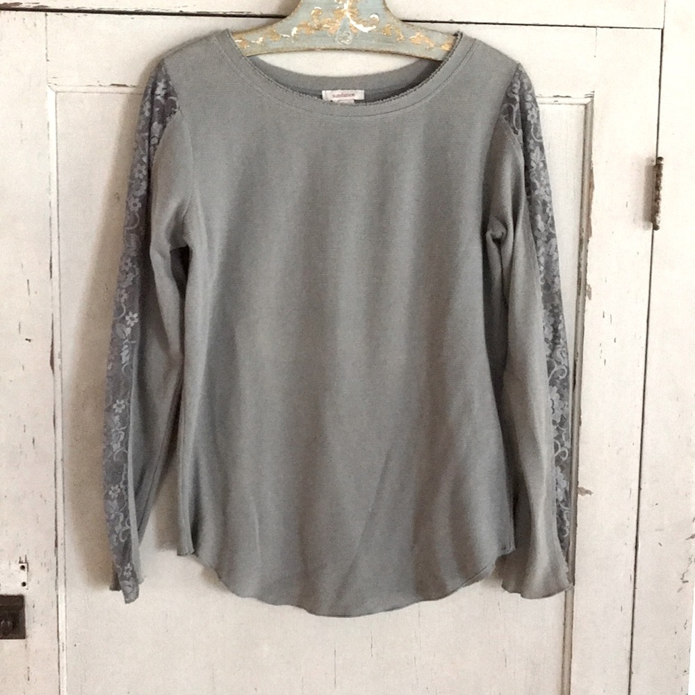 Sundance Gray Lace Sleeved Shirt
